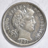 1901-S BARBER DIME XF