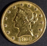 1850-O $10.00 GOLD LIBERTY  AU CLEANED