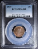 1919 LINCOLN CENT  PCGS MS-64 RB