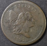 1797 HALF CENT, VF SOME POROSTY