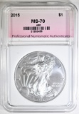 2015 AMERICAN SILVER EAGLE PNA PERFECT GEM BU