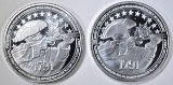 2-ONE OUNCE .999 SILVER 2nd AMENDMENT ROUNDS