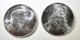 2 1 OZ .999 SILVER DONALD TRUMP COINS