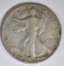 1938-D WALKING LIBERTY HALF DOLLAR, VF