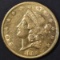 1861 $20 GOLD LIBERTY  CH AU