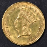 1862 $1 GOLD INDIAN PRINCESS  BU