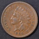 1864 L INDIAN CENT  XF/AU