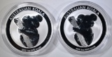 2-2020 AUSTRALIA ONE OUNCE SILVER KOALA COINS