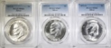 LOT OF 3 PCGS GRADED SILVER IKES: