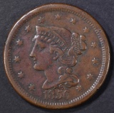 1856 LARGE CENT, XF