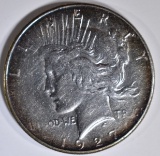 1927-S PEACE DOLLAR AU