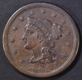1856 LARGE CENT, XF