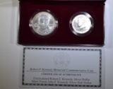 ROBERT F KENNEDY MEMORIAL COMMEM 2 COIN SET