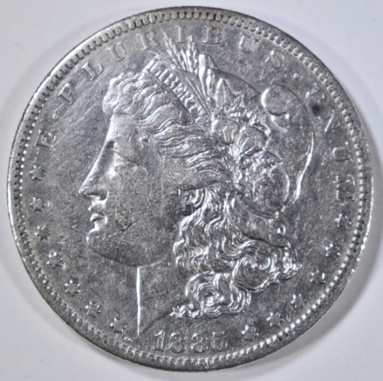 1885-S MORGAN DOLLAR, AU