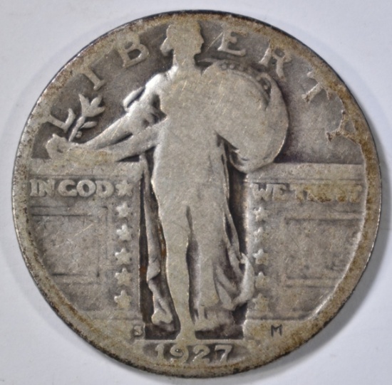 1927-S STANDING LIBERTY QUARTER GOOD