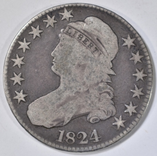 1824 BUST HALF DOLLAR, G/VG