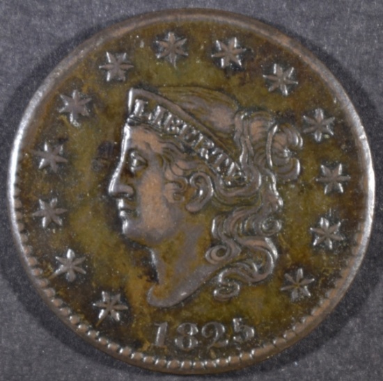 1825 LARGE CENT XF