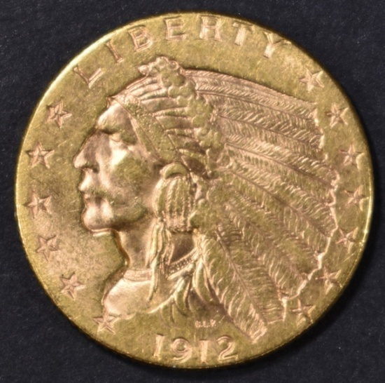 1912 $2.5 GOLD INDIAN  CH BU