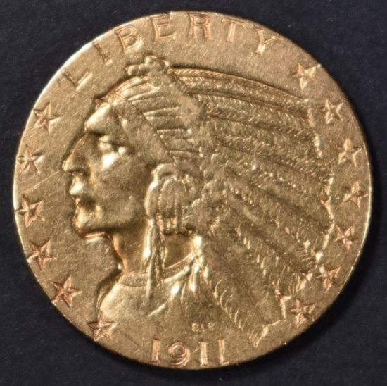 1911-D $5 GOLD INDIAN  NICE AU