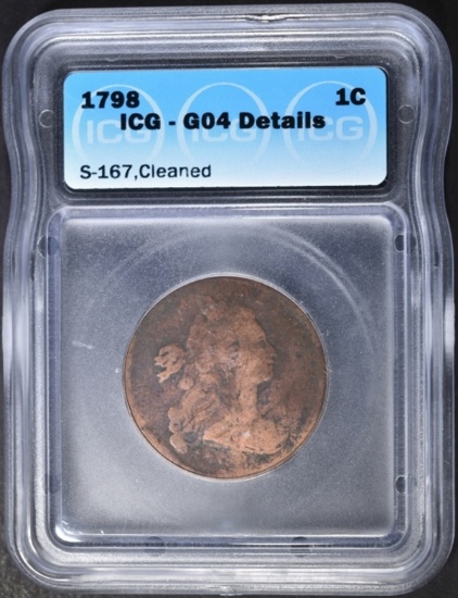 1798 LARGE CENT, S-167,  ICG G-4