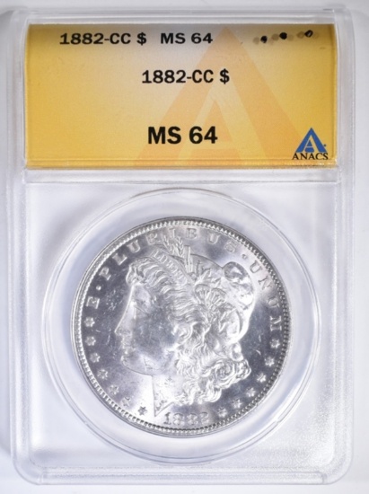 1882-CC MORGAN DOLLAR, ANACS MS-64