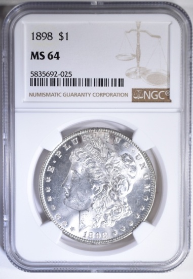 1898 MORGAN DOLLAR, NGC MS-64