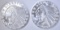 2-INCUSE INDIAN ONE OUNCE SILVER ROUNDS