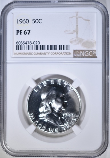 1960 FRANKLIN HALF DOLLAR, NGC PF-67