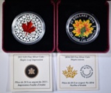 LOT OF 2 $20 CANADA SILVER COINS: