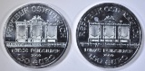2-2009 AUSTRIAN 1oz SILVER PHILHARMONIC COINS