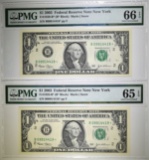 2 2003 $1 FRN NEW YORK STAR NOTES PMG 65 & 66 EPQ