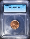 1945-D LINCOLN CENT  ICG MS-67 RD