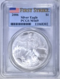 2006 SILVER EAGLE PCGS MS-69 FIRST STRIKE