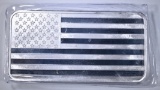 TEN OUNCE .999 SILVER BAR AMERICAN FLAG