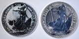 2000 & 2020 1oz SILVER BRITISH BRITANNIA COINS