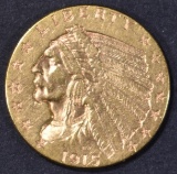 1915 $2.5 GOLD INDIAN  AU