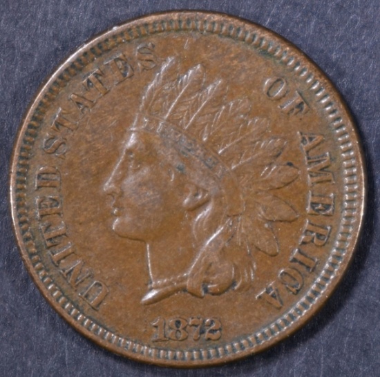 1872 INDIAN CENT XF