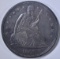 1866 SEATED DOLLAR AU/BU OLD CLEANING