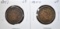 1844 & 47 LARGE CENTS VF