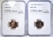 1960 SMALL & LARGE DATE LINCOLN CENTS, NGC PF-67