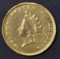 1854 $1 GOLD INDIAN PRINCESS  CH BU