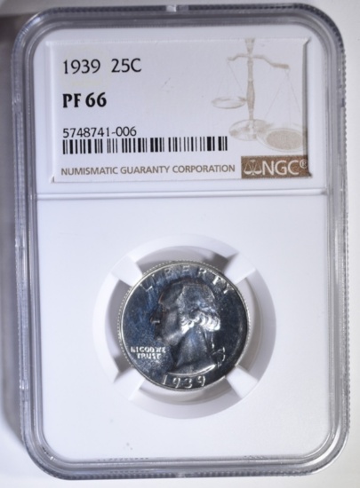 1939 WASHINGTON QUARTER NGC PF-66