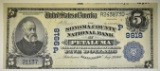 1902 $5 NATIONAL CURRENCY PETALUMA CA. AU RARE!!