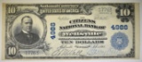 1902 $10 NATIONAL CURRENCY WELLSVILLE NY.VF RARE