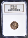 1951 LINCOLN CENT NGC PF-65 RD