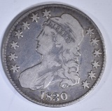 1830 BUST HALF DOLLAR  VG