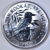 1990 BU AUSTRALIAN 1oz SILVER KOOKABURRA COINS