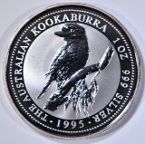 1995 AUSTRALIA 1oz SILVER  KOOKABURRA COIN