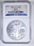 2010 AMERICAN SILVER EAGLE NGC MS-69 EARLY RELEASE