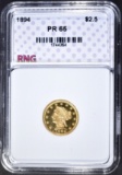 1894 $2.50 GOLD LIBERTY, RNG GEM PROOF